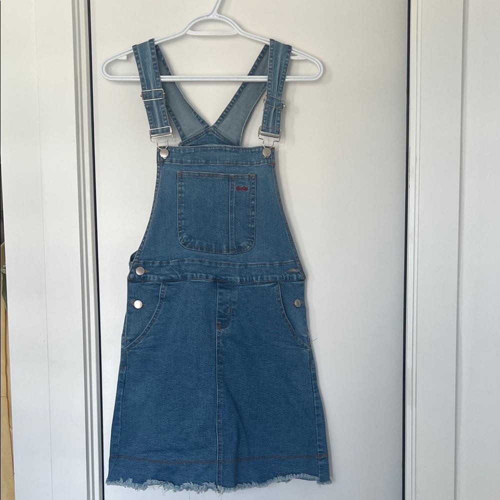 Casual Blue Denim Overall Dress